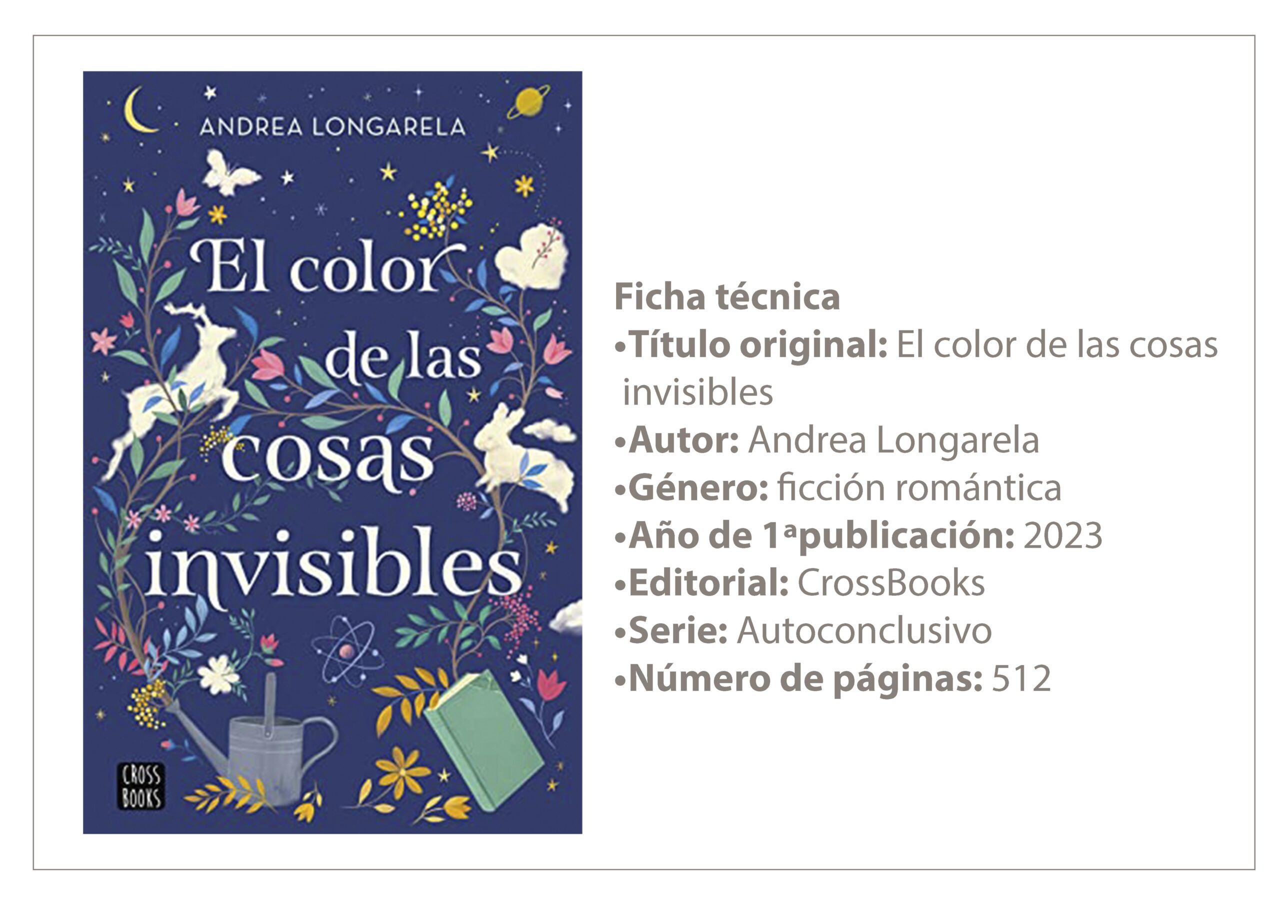 Perdida entre un mar de libros : Reseña: El color de las cosas invisibles -  Andrea Longarela